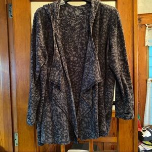 Black/gray Cuddl Duds Cardigan 2XL/3XL